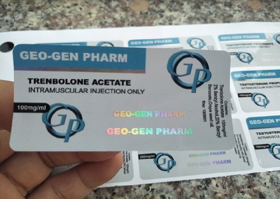 Hologramm-Glasfläschchenetiketten im Geo-Gen-Pharma-Design für die Verwendung in 10-ml-Injektionsfläschchen