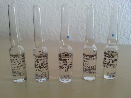 Pharmazeutische Glasampullen-Flaschen-klare und bernsteinfarbige Farbe mit dem Druck von 2ml
