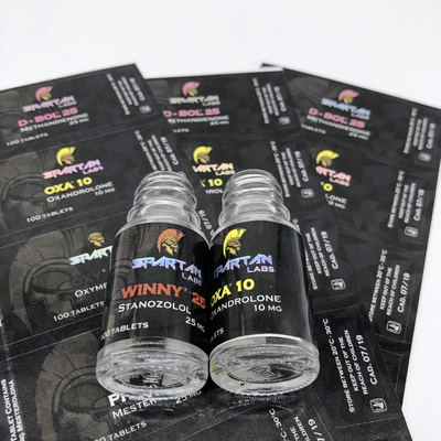 Etiketten für Glasfläschchen mit schwarzem Druck, 60 x 30 mm, 80 g/m²
