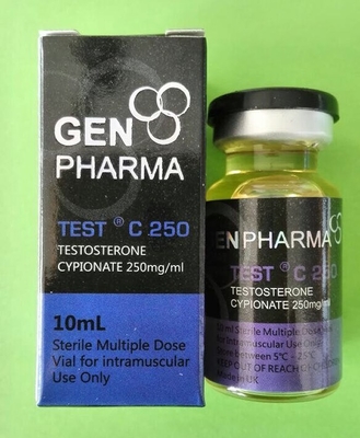 Etiketten und Schachteln für Arzneimittelfläschchen zum Testen von Cypionat 250 mg