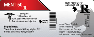 Labors der Suspendierungs-100MG/ML Vial Labels For Alpha Wolf