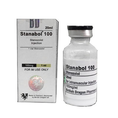 Stanabol 100 für British Dragon Fläschchen und orale Plastikflaschen Etiketten und Schachteln