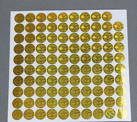 Goldanti- gefälschter Sicherheits-Hologramm-Aufkleber kundengebundene Größe mit Form