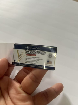 Neues Design Hologramm Test Cyp 10ml Fläschchen Etiketten mit goldenen Linie Etiketten