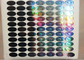 Kundenspezifisches Hologramm-Aufkleber HAUSTIER Film-Material der Logo-Ellipsen-3D für das Verpacken