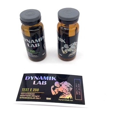 Test 250 Flaschenetikett 10ml Durchstechflaschen Etikett Aufkleber Druck für Injektionsöl Glas