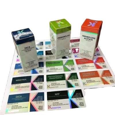 RX 10ml Fläschenaufkleber Silberfolie Metallisierung Aufkleber Druck mit kostenlosem Design-Service