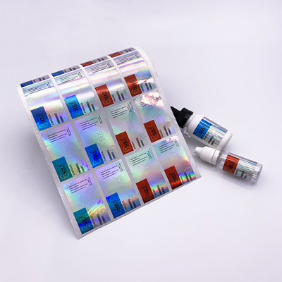 Test Propionat Injektion Medikamente Glasflasche Etiketten 25x60mm Laser Hologramm Material