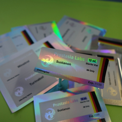 Festklebendes Etikett für 10 ml Durchstechflaschen PET-Laserfilm für Apotheken