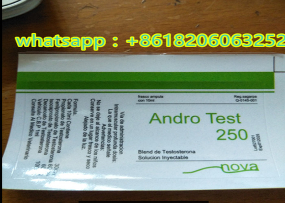 Test E Etiketten Anabole Steroide Flüssigkeit Injektion 10 ml Durchstechflasche Etiketten Quadratisch Scharfe Glanzveredelung