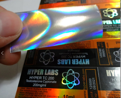 Hologramm Laserwirkung Testos e 250 Injektionssteroid 10 ml Durchstechflaschen Etiketten