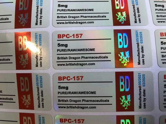 PVC 2 ml Peptidflasche Semaglutidetiketten Bpc 157 Klebstoff Wasserdicht