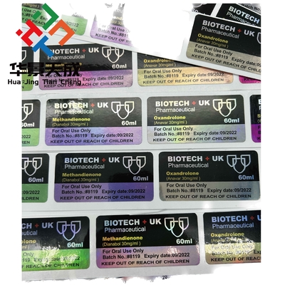 5 mg Metribolon-5 Methyltrienolon Öl Steroid-Flaschenetiketten aus PAPER/PET/PVC