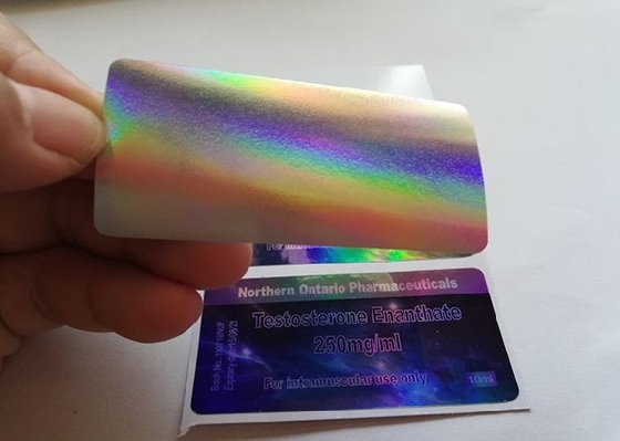 Starke Klebstoff-Vinyl 10ml-Flaschenetiketten für Testo E Brand Nano Labs mit Laser-Shinny-Effekt