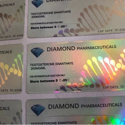 Diamond Pharmaceucital Marke Holographische 10 ml Durchstechflaschen Aufkleber für Primobolan-Flaschen mit injizierbarem Öl