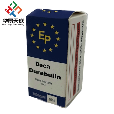 Anpassungsfähige 10 ml Durchstechflaschen-Boxen Papier glänzende Veredelung für Steroid-Deka-Flaschen Verpackung