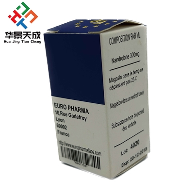 Anpassungsfähige 10 ml Durchstechflaschen-Boxen Papier glänzende Veredelung für Steroid-Deka-Flaschen Verpackung