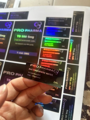 Mounjaro 3 ml Peptidflasche Etiketten mit Laser Hologramm Material