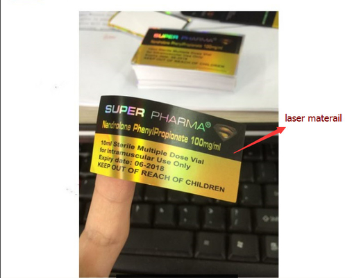 Neues Design Hologramm Test Cyp 10ml Fläschchen Etiketten mit goldenen Linie Etiketten