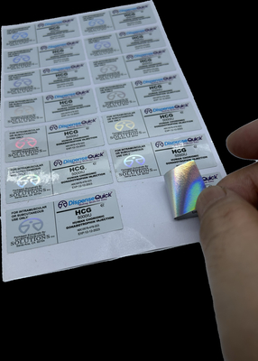 Hcg 50000 Iu Hologramm Kleine Medizinflaschen Etiketten anpassbares Papier/PET/PVC Material