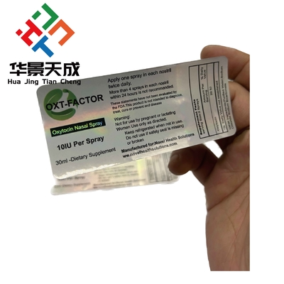 Anavar 5mg Pille Flaschenetikett Tabletten Mundetiketten Hologramm Material Druck Wasserdicht