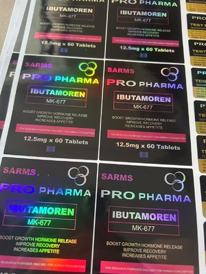 MK600 Oral 60 Tabletten Etiketten Hologramm Material U FÜR Aluminium Zip Lock Taschen