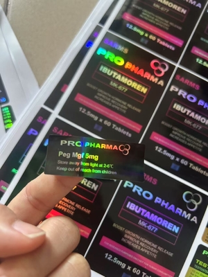 Clomid 50mg Individuell angepasste Kunststoffflaschenetiketten, Fläschchenetiketten mit schwarzem Hintergrund und Laserwortdruck