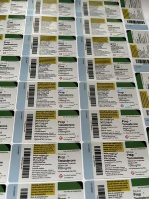 10 Ml Little Glass Vial Labels For Test  Cyp