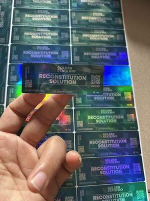 Etiketten für pharmazeutische Glasfläschchen mit Rekonstitutionslösung 10 ml Fläschchenetiketten