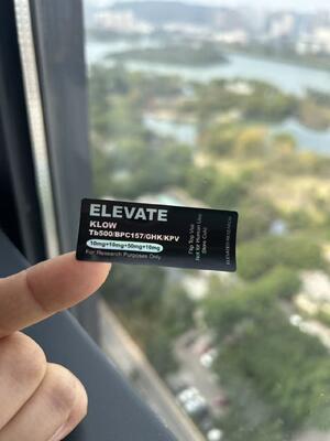 KLOW mix Gold logo with black background 2ml vial labels self adhesive labels