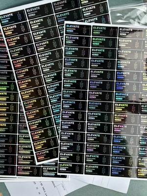 KLOW mix Gold logo with black background 2ml vial labels self adhesive labels