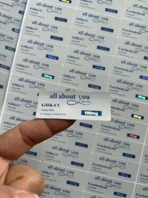 GHK-CU 5MG Vialetiketten mit Laser-Material, glänzendem Effekt