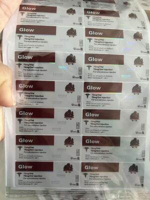 Glow 70mg 2ml 3ml Vial Labels With Customized design
