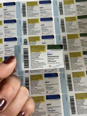 Tre Acetate 100 Mg 6x3cm geeignet für 10 ml Glasflaschen