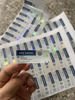 Glow 70mg Pvc Selbstklebende Peptidflaschen Etiketten