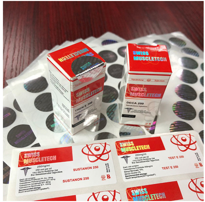 Selbstklebendes 25 x 60 mm Kunststoff-Vinyl-Vitamin-Eigenetikett für 10-ml-Flaschenverpackung