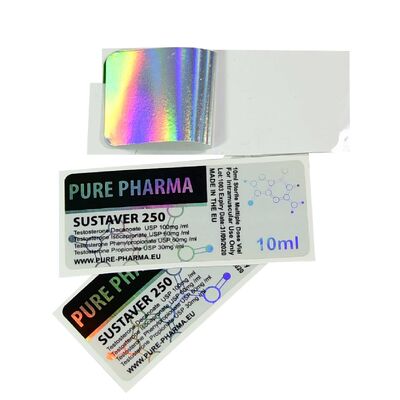 Sust 250 mg 10 ml Apothekenglasfläschchen beschriftet Lasermaterialien