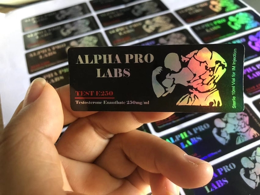 Rollen / Blätter Verpackung 10 ml Durchstechflasche Etiketten Hologramm Wasserdicht Dauerhaft