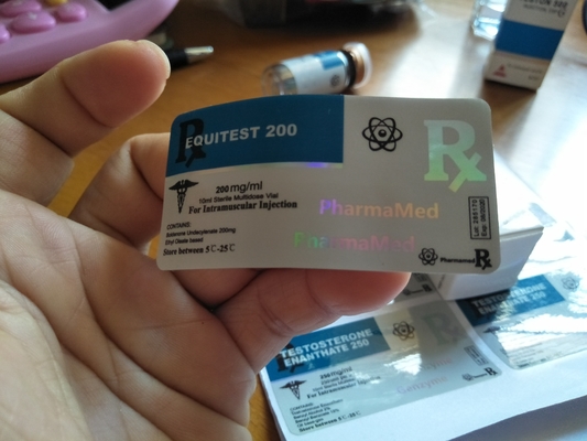 Ganz eigenhändig geschriebe Glasphiolen-Aufkleber Equitest 10Ml mit glatter Laminierung pp.