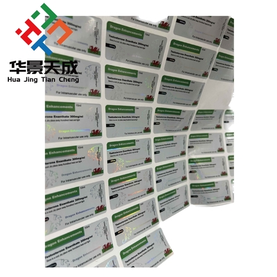 Weiße Glasflaschenetiketten für Plastikflaschen Anpassungsfähiges Design