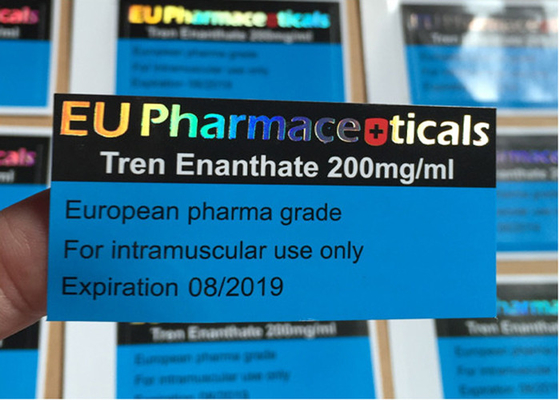 Klebende Glasphiole der pharmazeutischen Produkte beschriftet Aufkleber für 200 mg Tren Enanthate