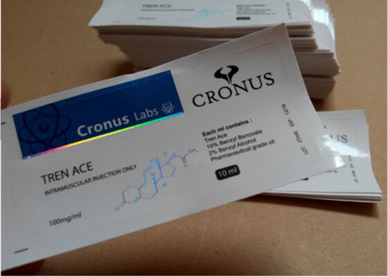 Laboretiketten für 10-ml-Fläschchen, Laser-Pharma-Vinyletikettenaufkleber mit Hologrammeffekt