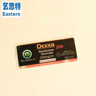 Deca 250 mg Pharmazeutische Injektionsmedikamente Glasflasche Etiketten 25x60mm Laser Hologramm Material