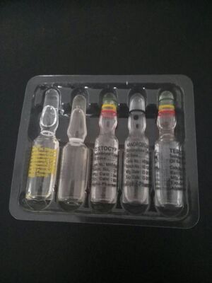 Kundengebundenes 1ml Glas-Ampuler mit den Verpackungs-Kästen und der Blase in einem Satz
