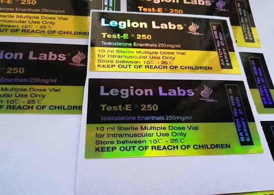 Phiolen-Aufkleber des 6x3cm Goldglanz-10ml, Aufkleber des Hologramm-3d mit fertigen kundenspezifisch an