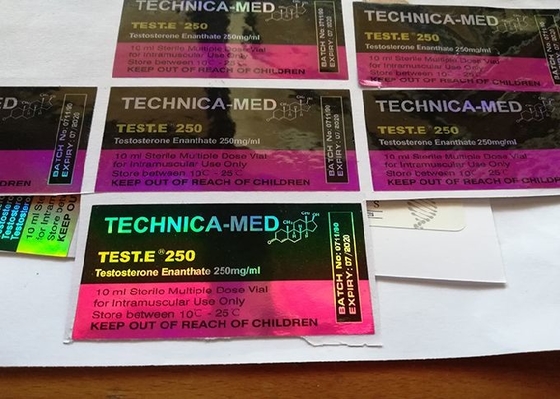 Pharmazeutisches Hologramm-Fläschchenetikett, anabolische Fläschchenetiketten aus Papier