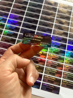 3 ml Durchstechflasche PET Injektionsflasche Peptidetiketten mit glänzendem Lack