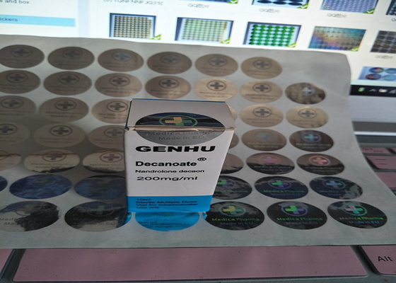 Hologramm-Etiketten mit Silbersigel für die 10 ml Fläschchen oder Kisten