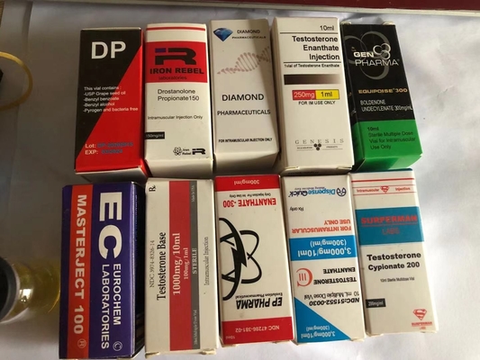 Kostenloses Design 10 ml Durchstechflaschen für Steroid Test Cyp Durchstechflaschen Verpackung