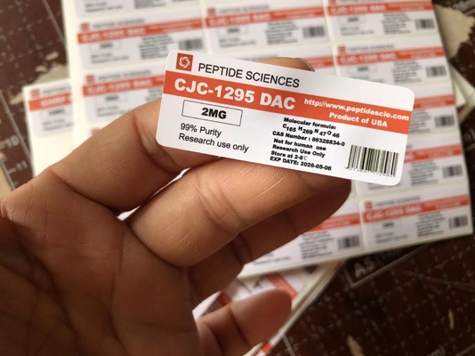 2 ml 3 ml trockenes Peptidpulver Flaschenetiketten für BPC15 7 Glanzvernischungsquadratisch scharf jede Form